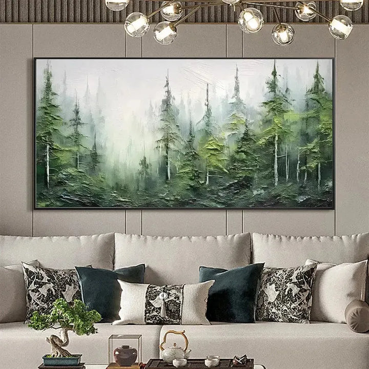Green Abstract Landscape Painting MT