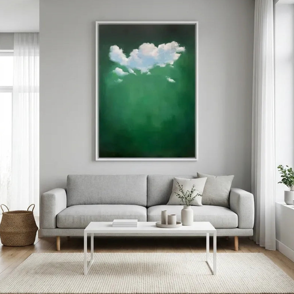 Green Cloud Abstract Painting TA