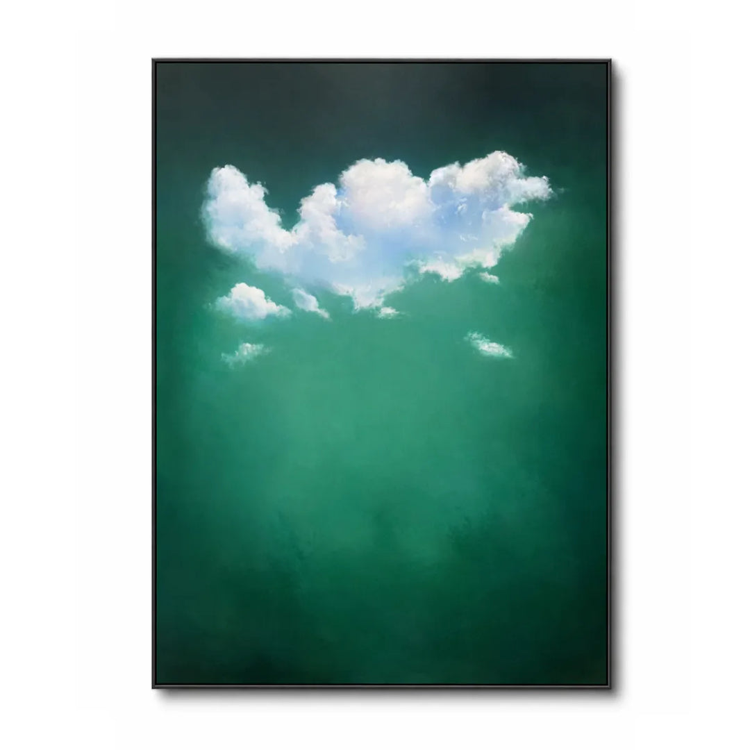 Green Cloud Abstract Painting TA