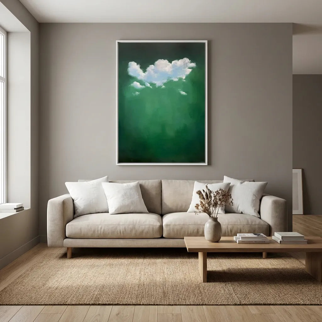 Green Cloud Abstract Painting TA