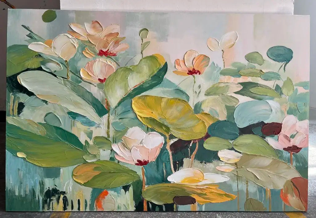 Green Floral Abstract Painting MT#2621