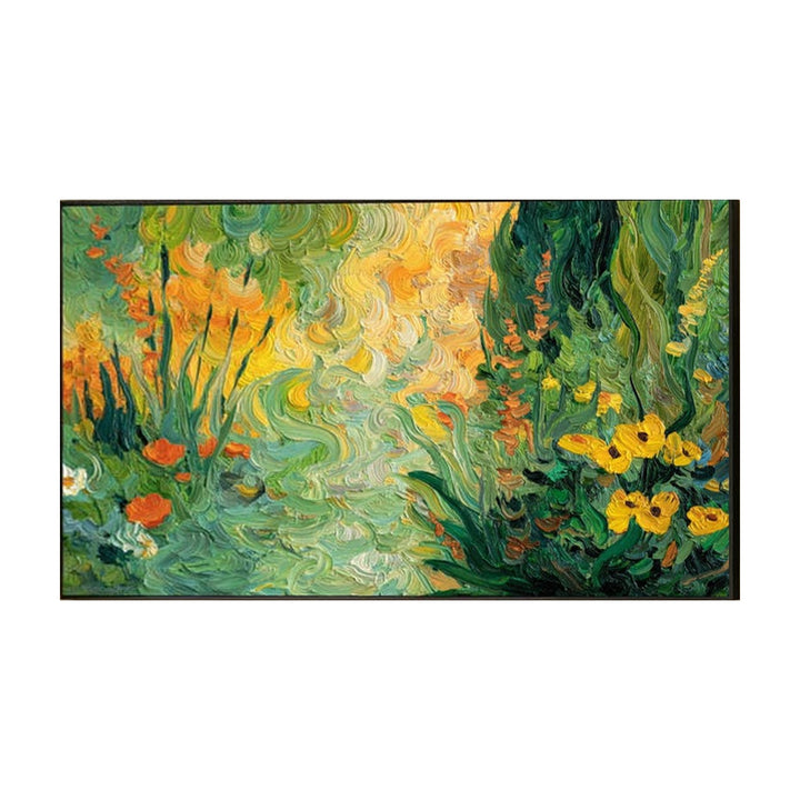 Green Botanical Abstract Hand-Painted | HM