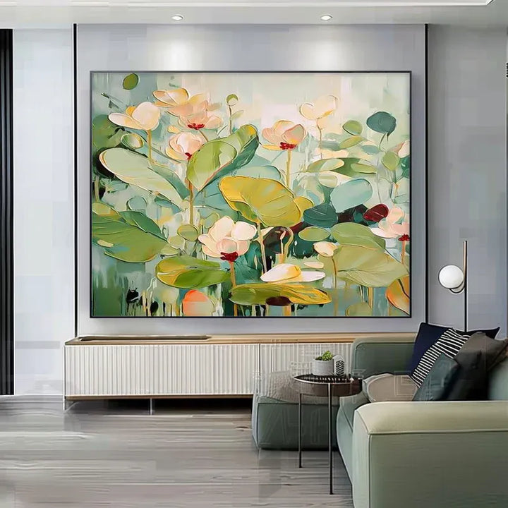 Green Floral Abstract Painting MT