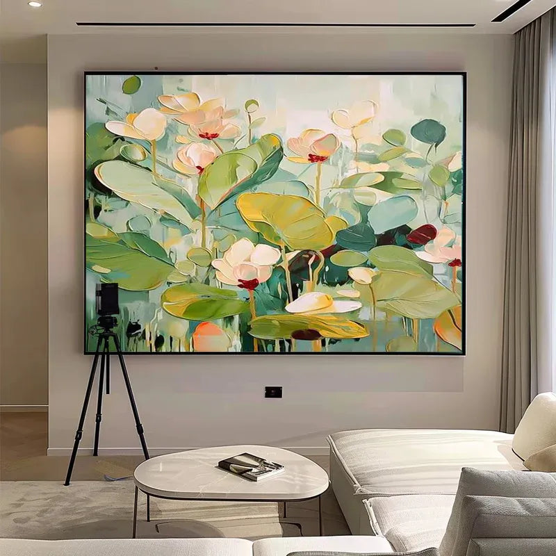 Green Floral Abstract Painting MT