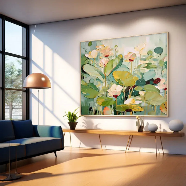 Green Floral Abstract Painting MT