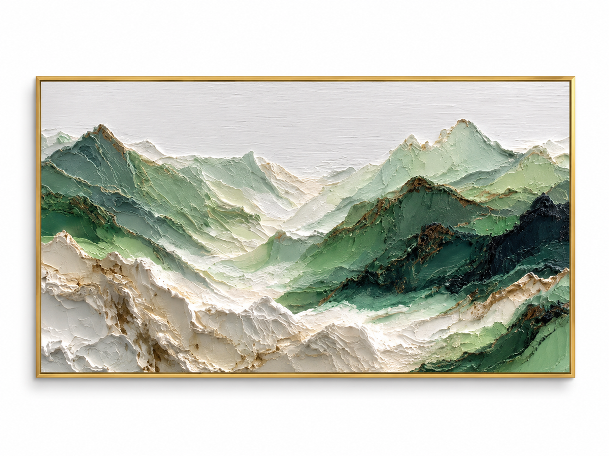 Green Mountain Landscape Hand-Painted | HM#0702