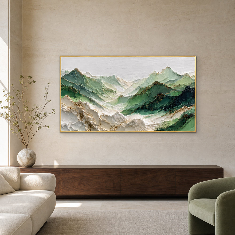 Green Mountain Landscape Hand-Painted | HM#0702