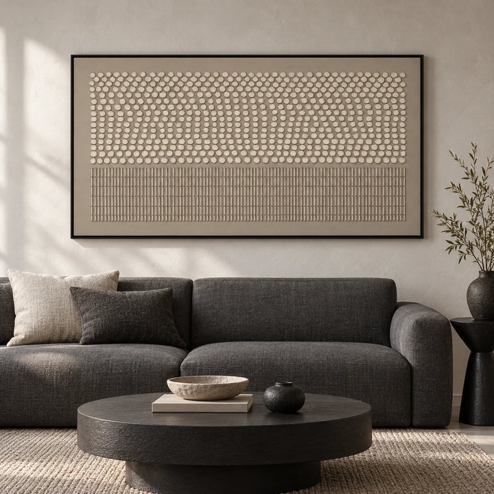 HM0522 black floating frame in a coordinated home interior