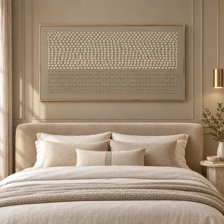 HM0522 gold floating frame in a coordinated home interior