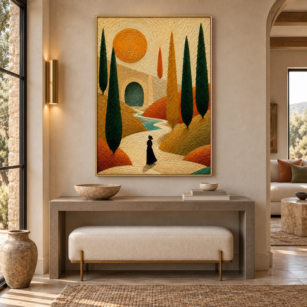 HM0716 gold frame in approved medium home interior
