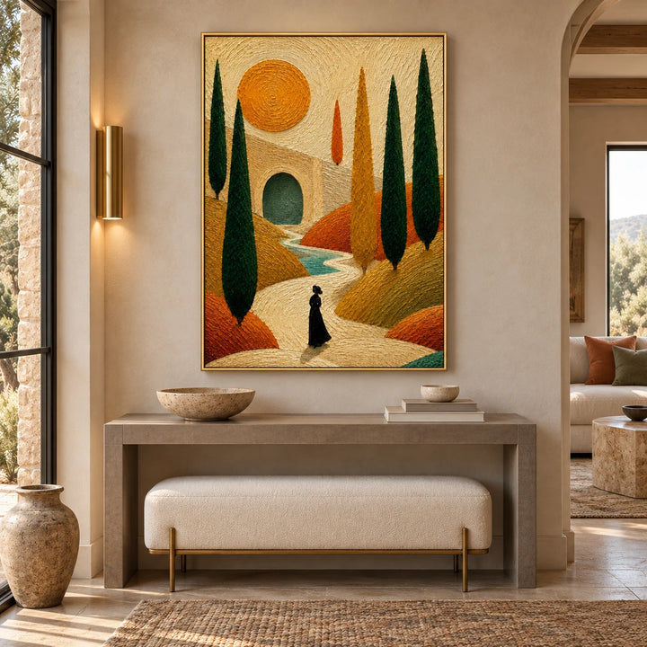 HM0716 gold frame in approved medium home interior