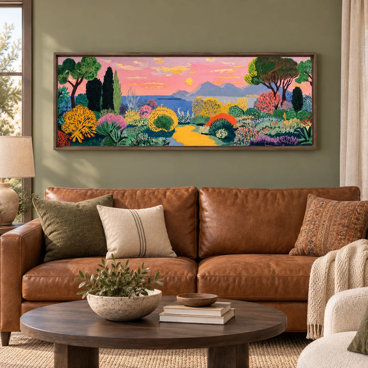 HM0721 dark wood frame, approved medium interior scene