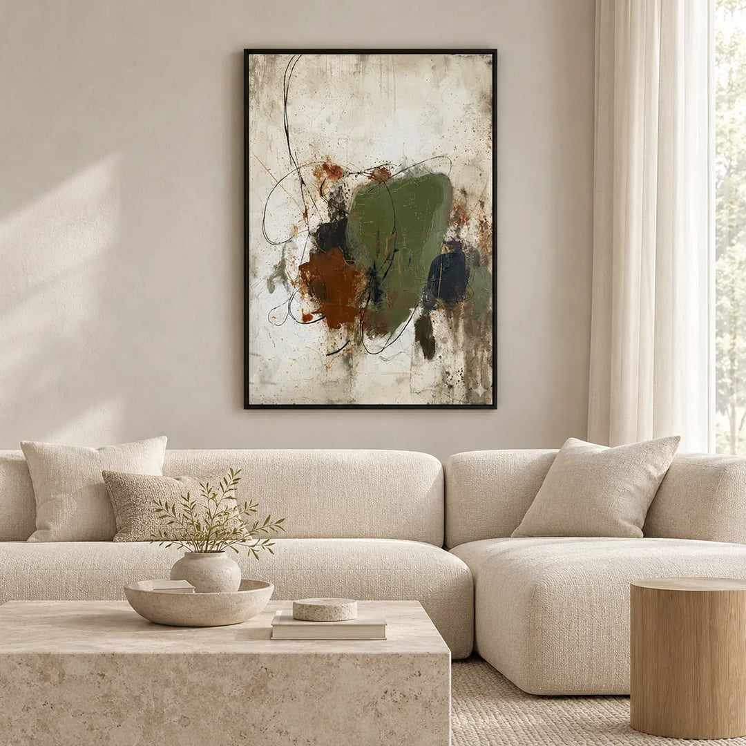 HP2819 with black frame in an individually designed cream linen and natural wood interior