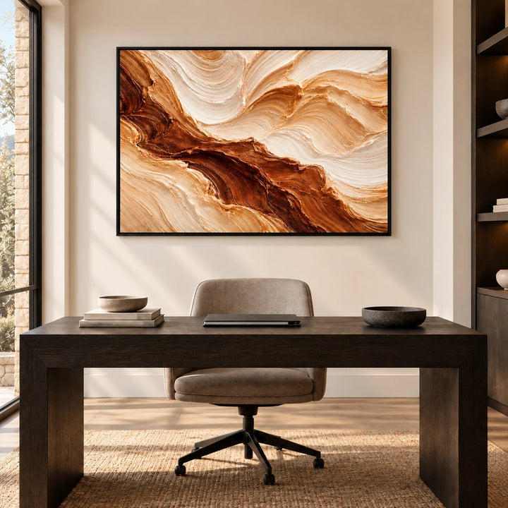 HP2843 black frame in closer medium interior with original artwork proportions