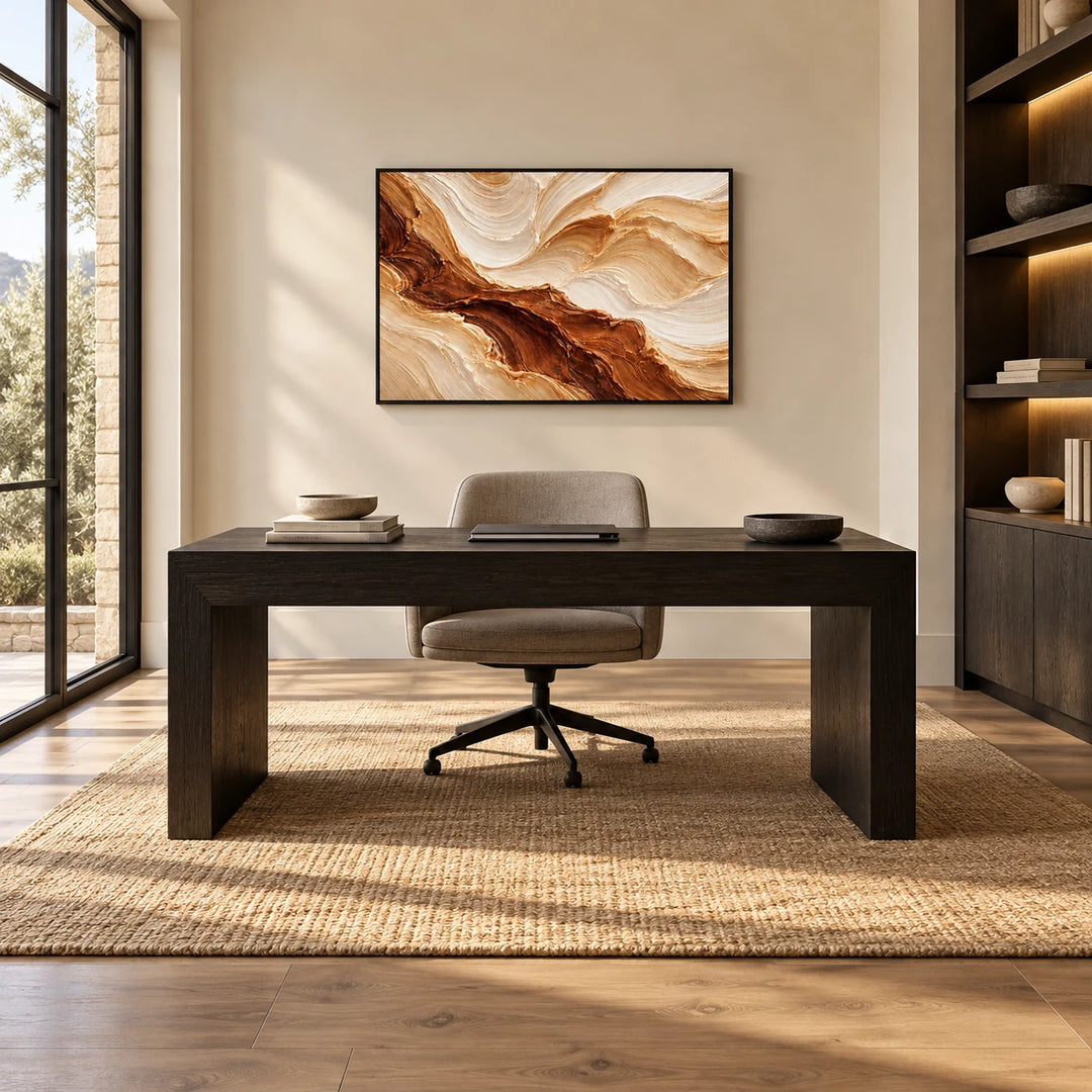 HP2843 black frame in a complete home interior scene