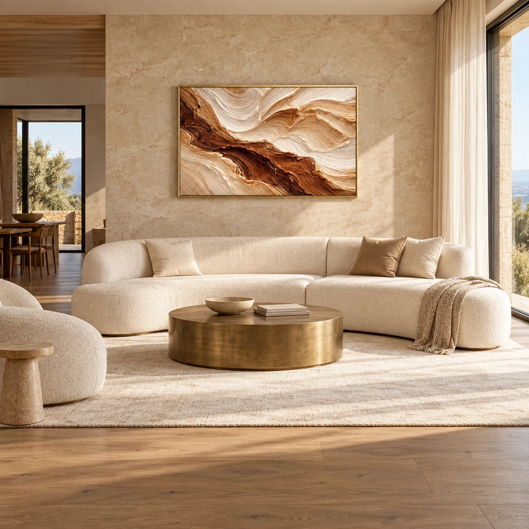 HP2843 gold frame in a complete home interior scene