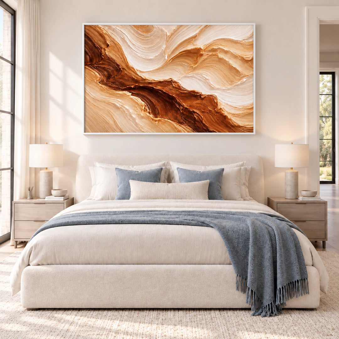 HP2843 white frame in closer medium interior with original artwork proportions