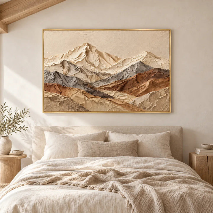 HP2845 gold frame in a unique cream linen and natural oak interior