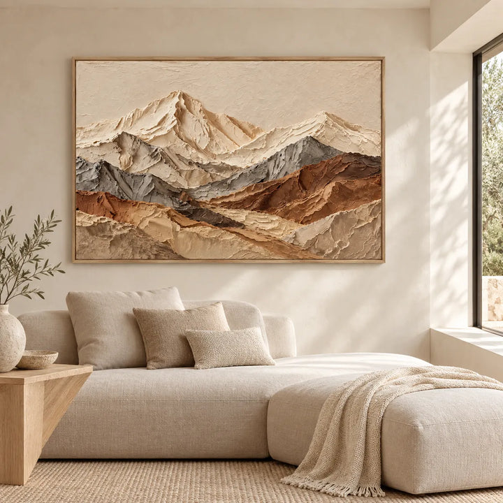 HP2845 wood frame in a unique cream linen and natural oak interior