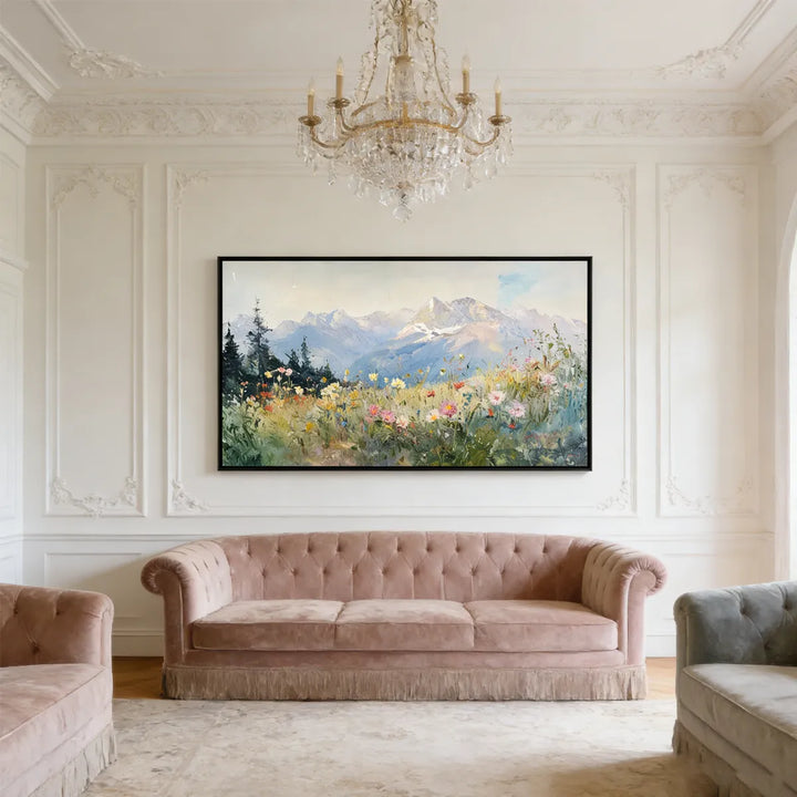 Highland Blossom Meadow Painting AA