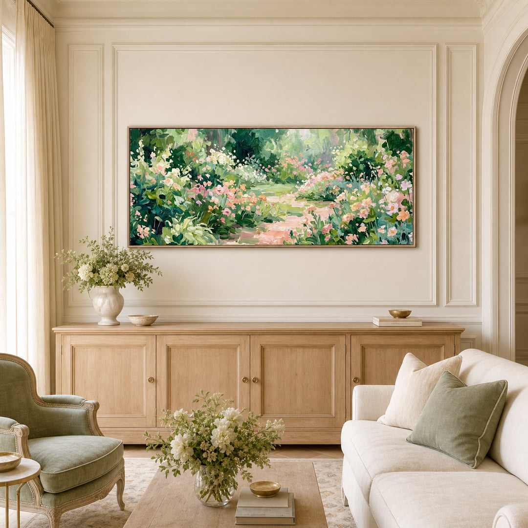Impressionist Flower Garden Hand-Painted | HM