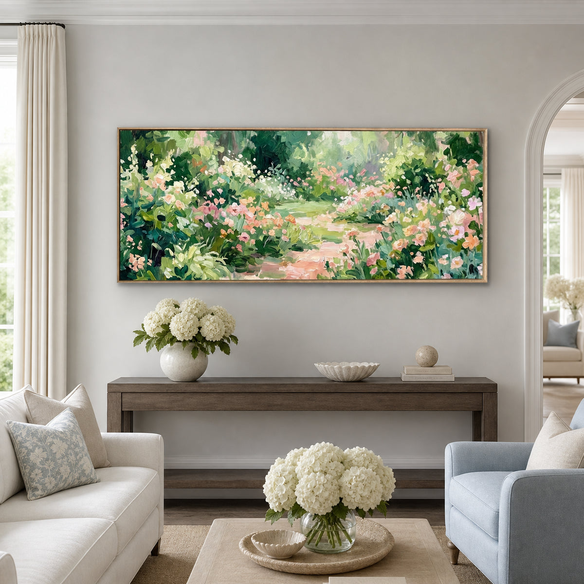 Impressionist Flower Garden Hand-Painted | HM#0724