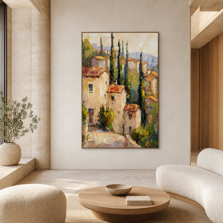 Italian Village Landscape Hand-Painted | HM
