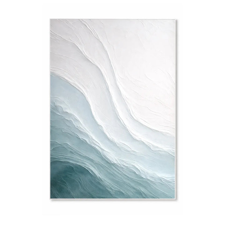 Ivory Glacier Flow Abstract Painting SP