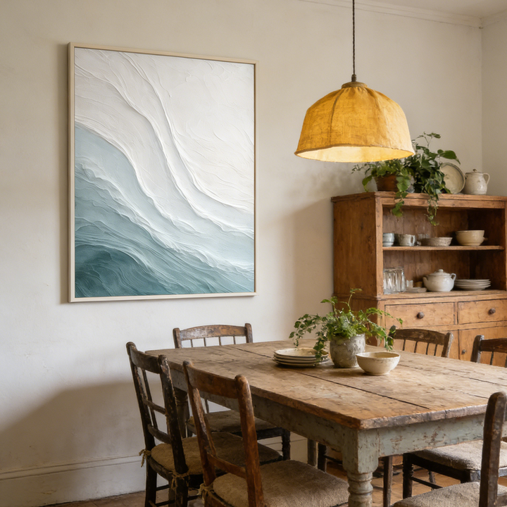 Ivory Glacier Flow Abstract Painting SP#2106