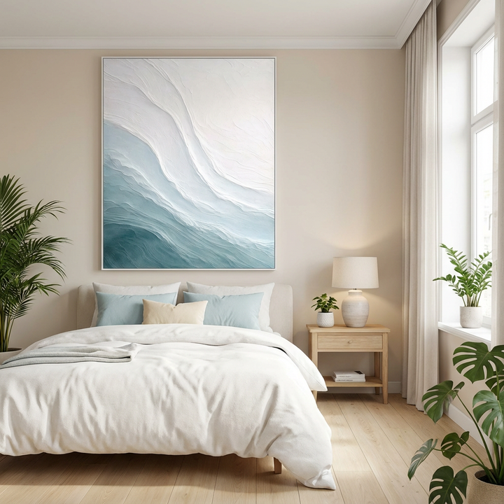 Ivory Glacier Flow Abstract Painting SP#2106