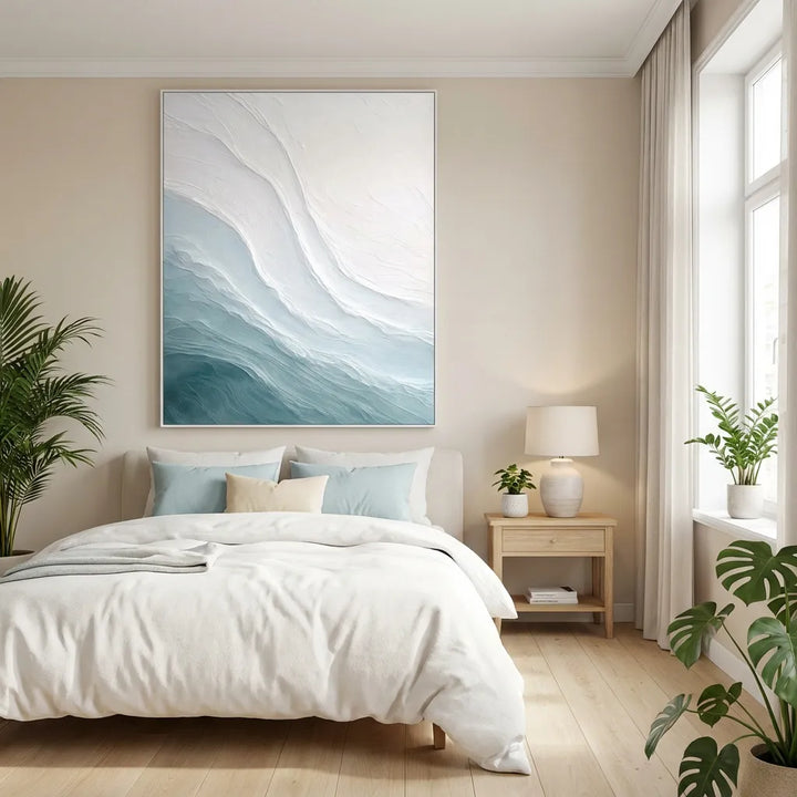 Ivory Glacier Flow Abstract Painting SP