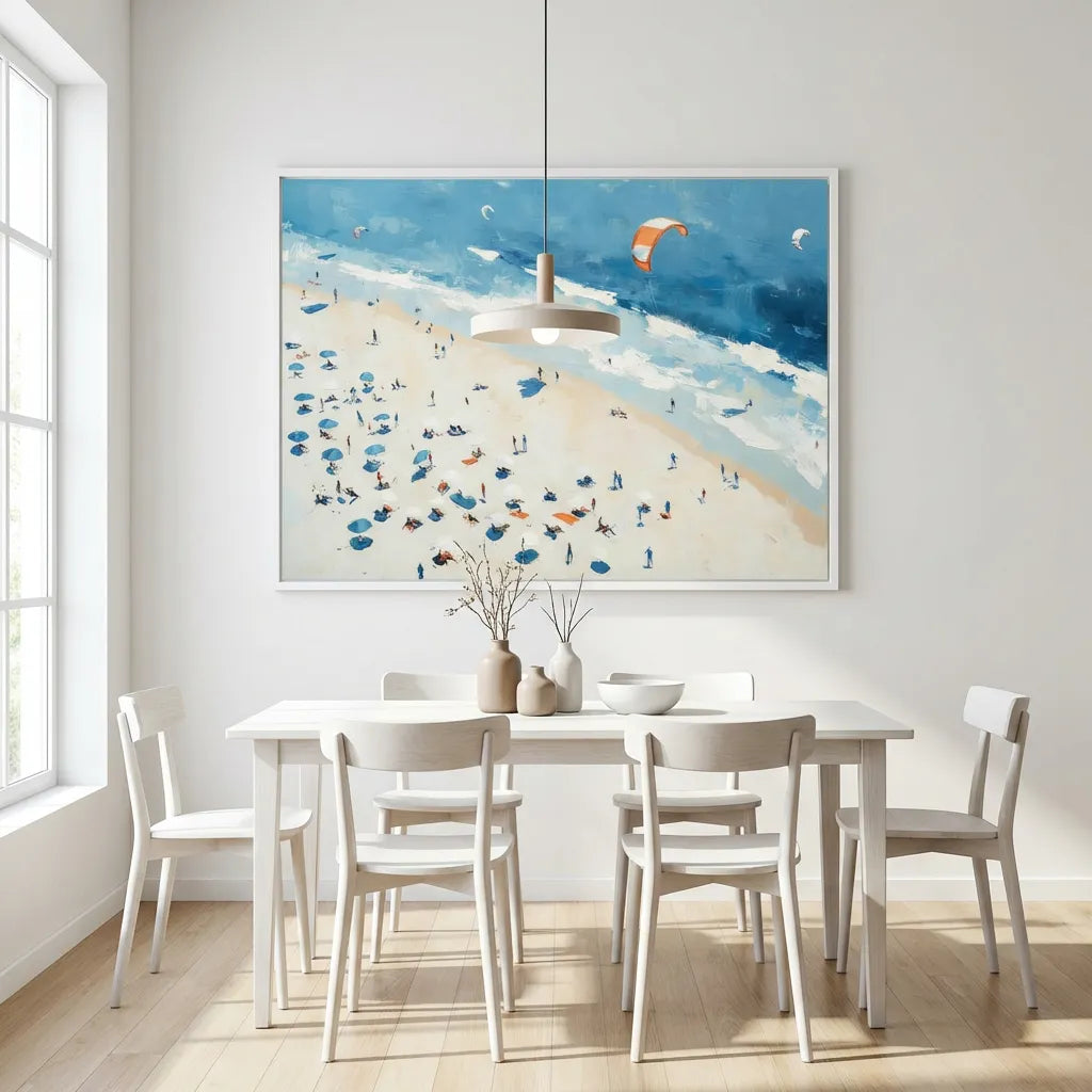 Kite Beach Impressionist Painting TA