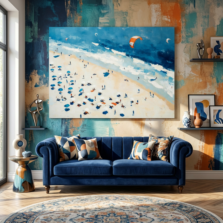 Kite Beach Impressionist Painting TA#3012