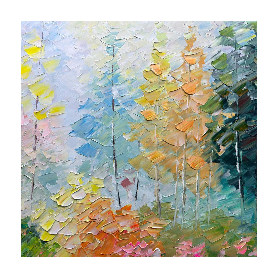 Light Blue Abstract Hand-Painted | HM