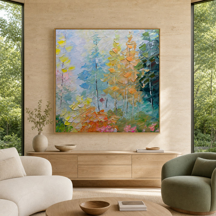 Light Blue Abstract Hand-Painted | HM