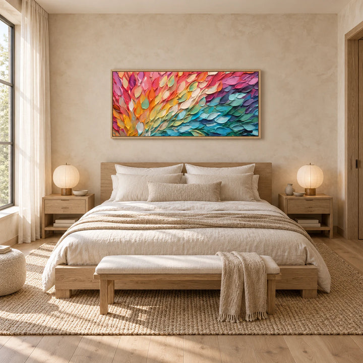 MT2228 artwork in wood frame, full styled home interior