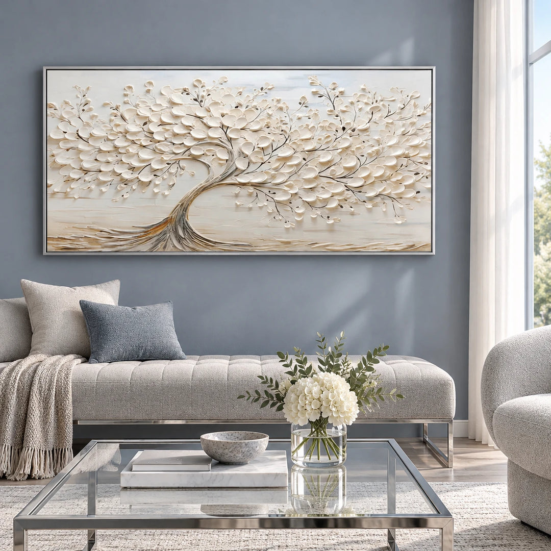 MT2609 original painting in silver frame with coordinated interior
