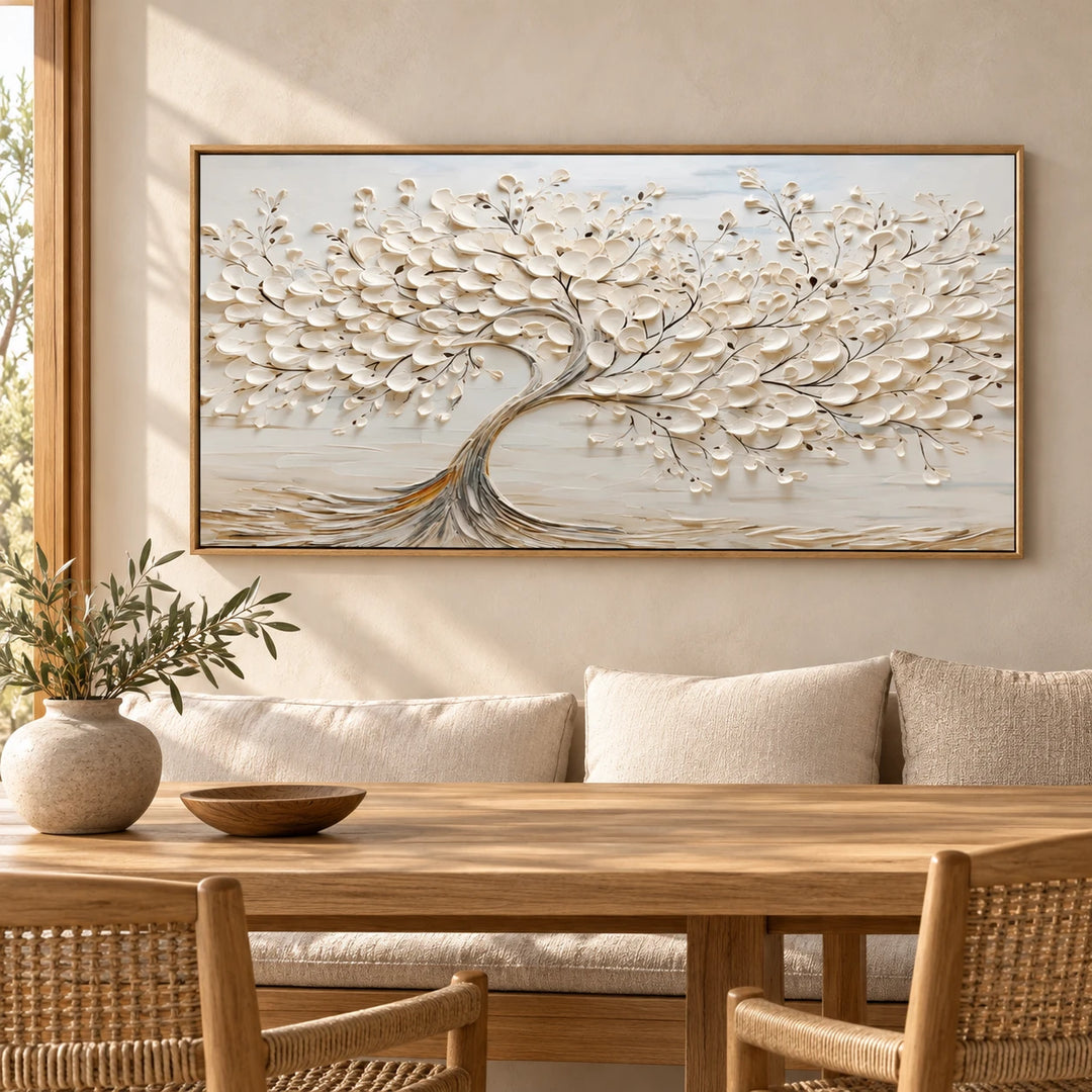 MT2609 original painting in wood frame with coordinated interior