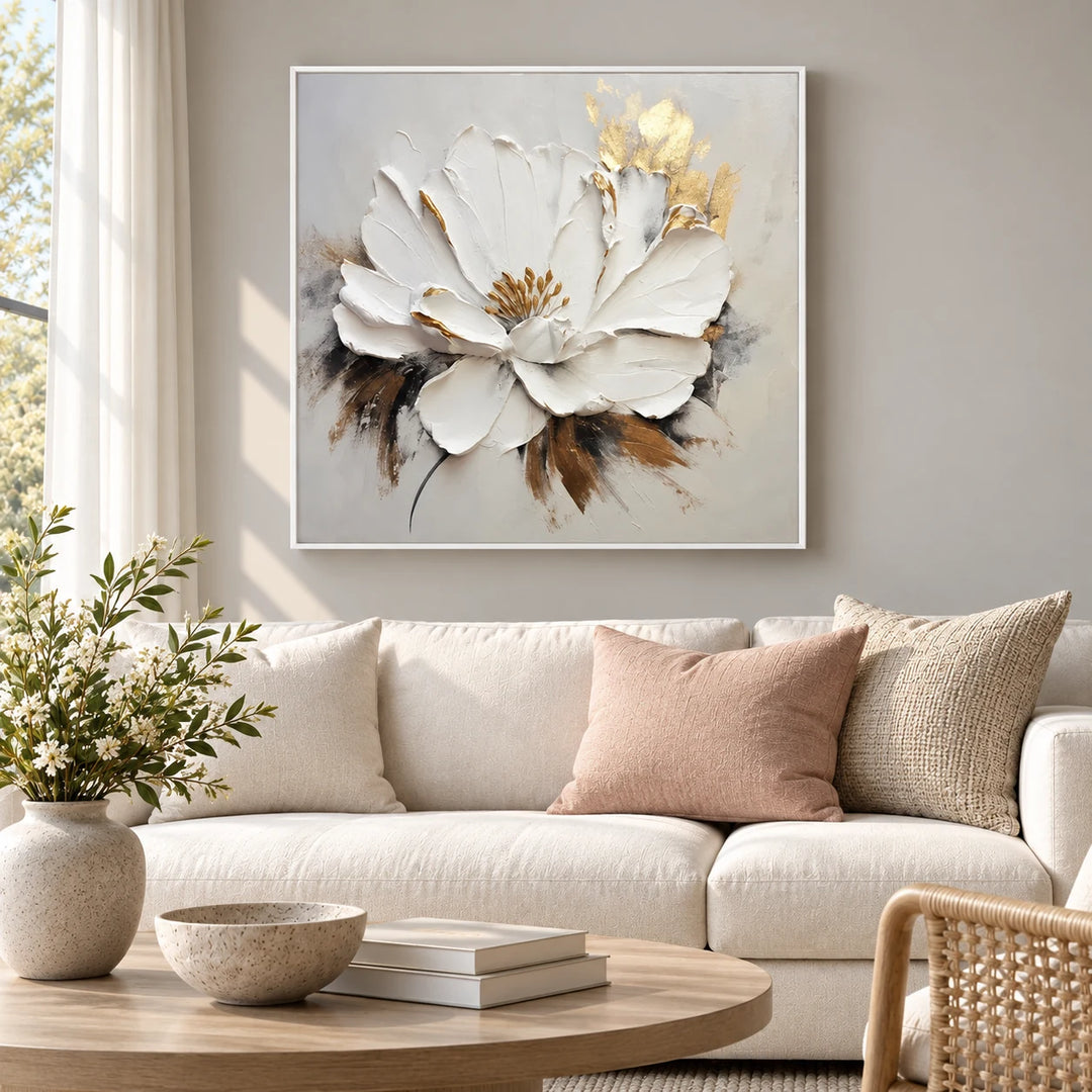 MT2610 white frame in a styled home interior, approved medium scene