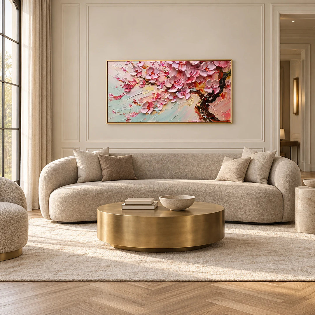 MT2616 gold frame in a complete home interior scene