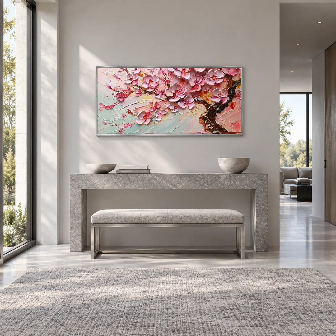 MT2616 silver frame in a complete home interior scene