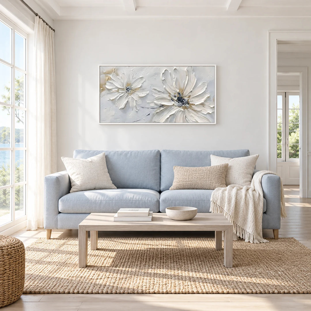 MT2617 white frame in a complete home interior scene