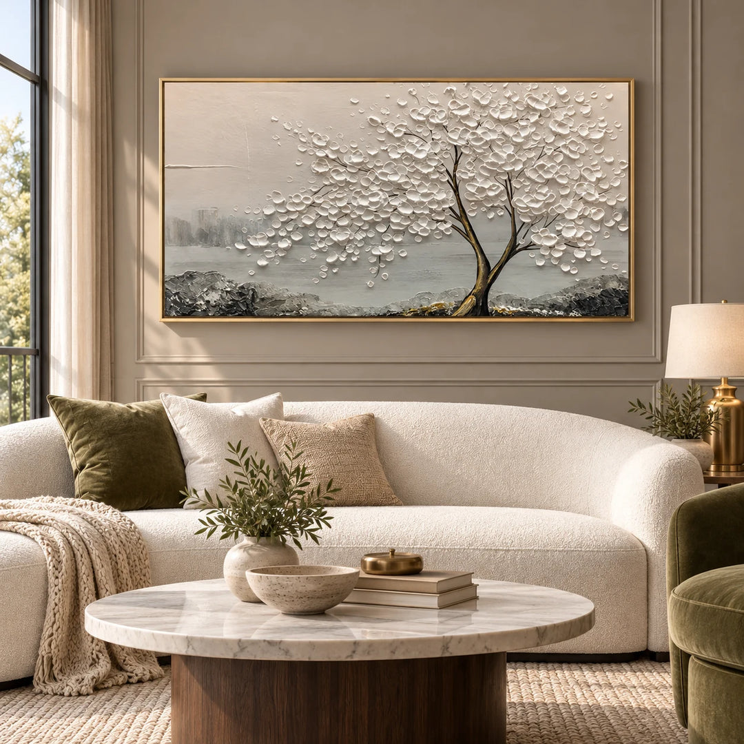 MT2625 gold frame in a styled home interior, approved medium scene