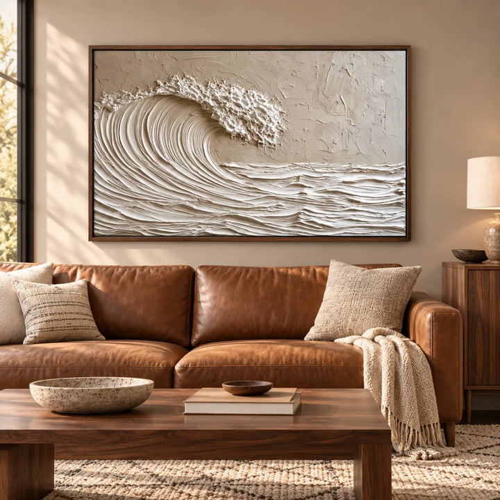 MT2627 original painting in dark wood frame with coordinated interior