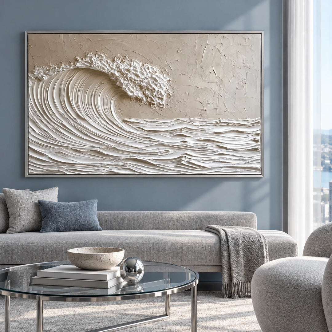MT2627 original painting in silver frame with coordinated interior