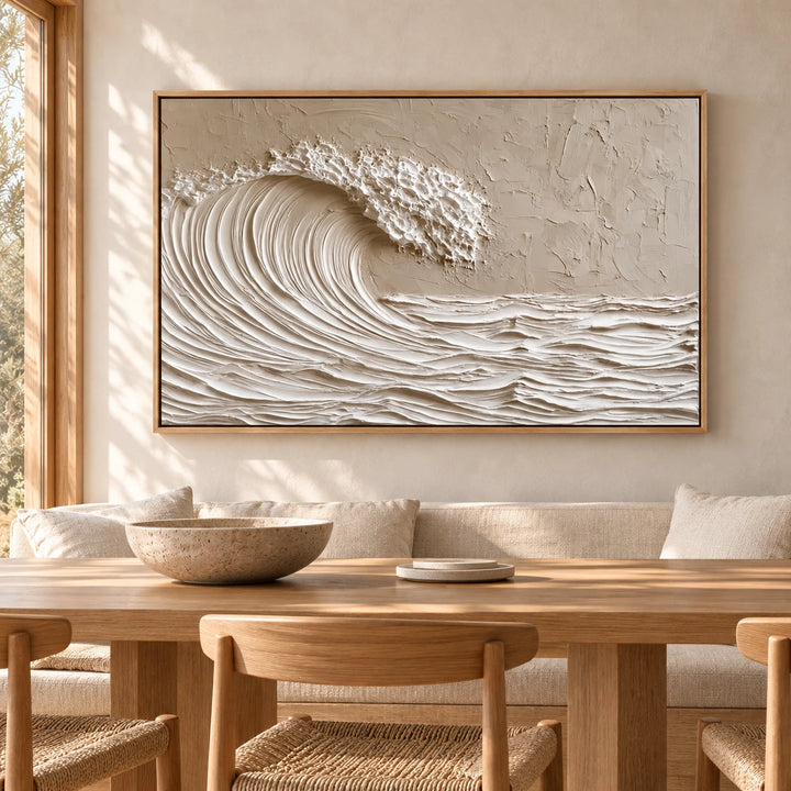 MT2627 original painting in wood frame with coordinated interior