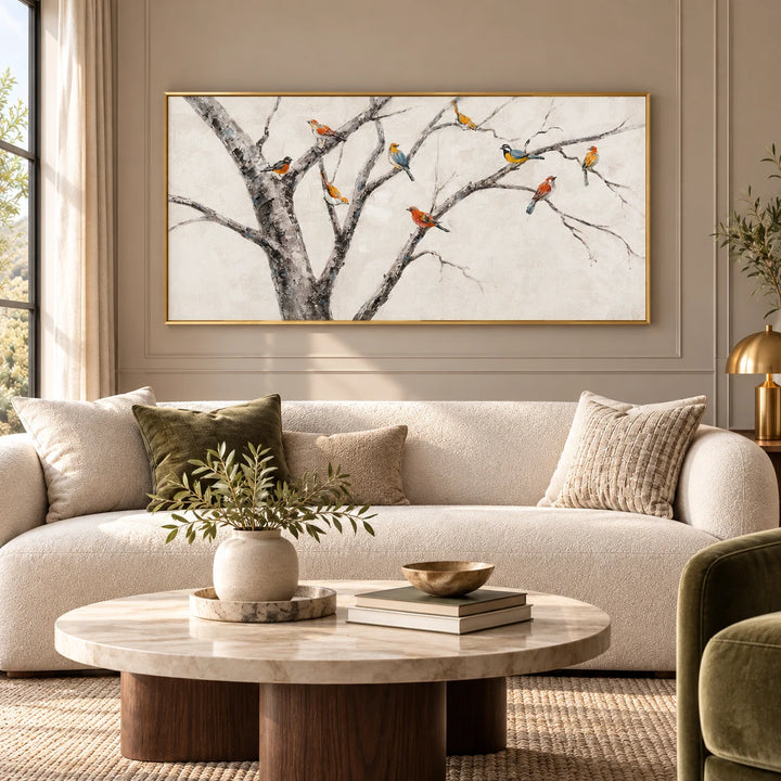 MT2628 gold frame in a styled home interior, approved medium scene
