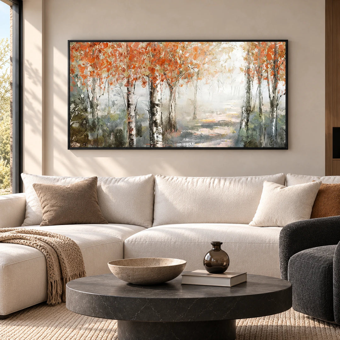 MT2631 original painting in black frame with coordinated interior