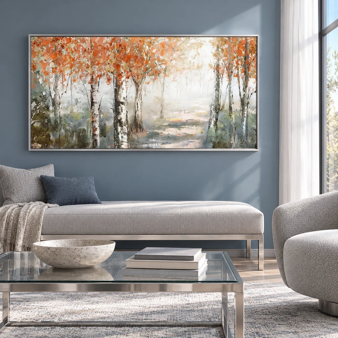 MT2631 original painting in silver frame with coordinated interior