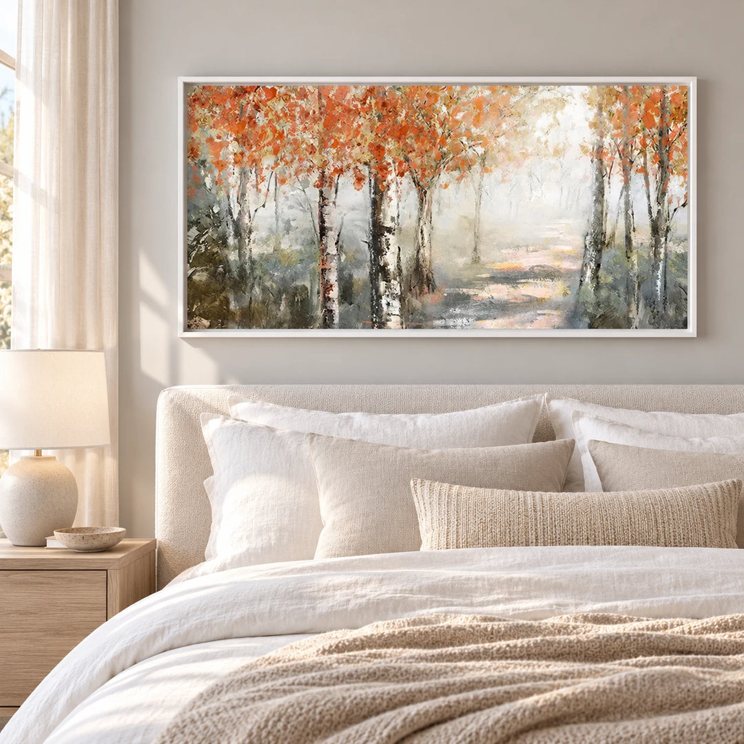 MT2631 original painting in white frame with coordinated interior